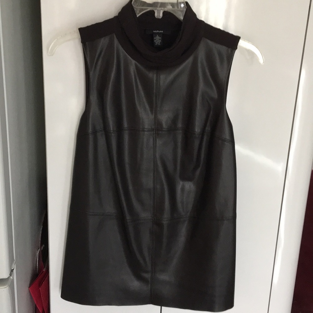 Sleeveless non leather shirt